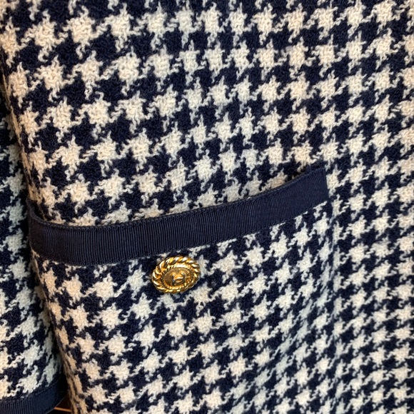 Chanel vintage houndstooth wool jacket - Picture 4 of 8